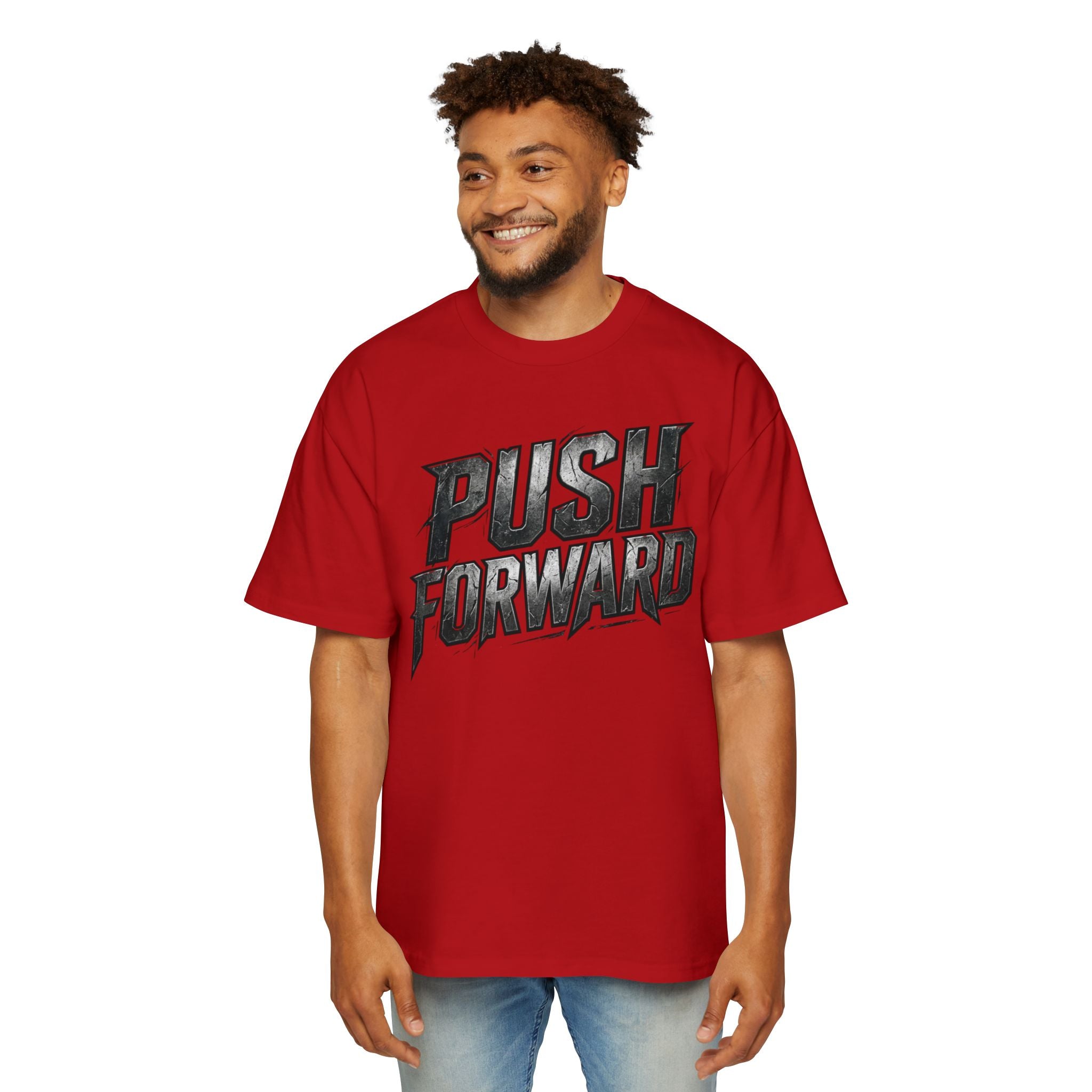 Push Forward Oversized Men's T-Shirt