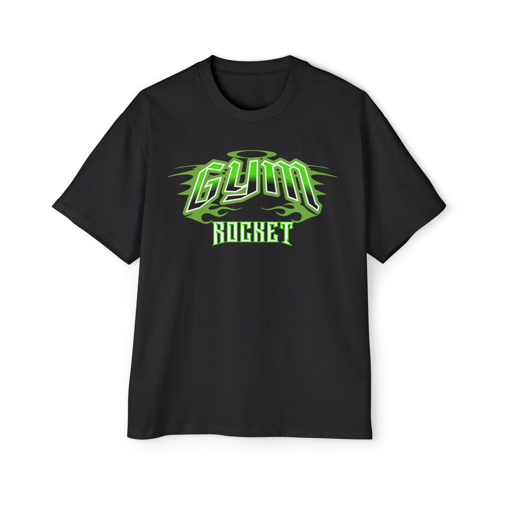 Gym Rocket Neon Green Retro Logo Oversized