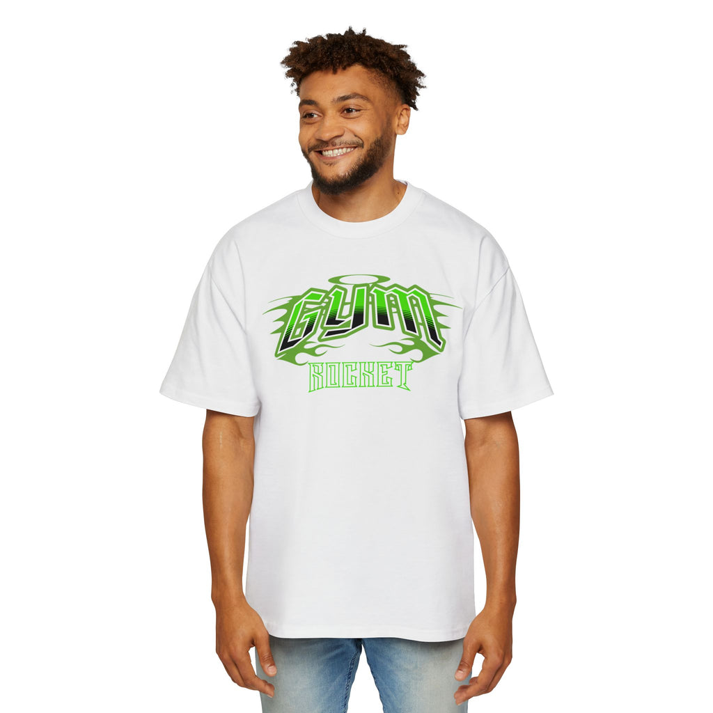 Gym Rocket Neon Green Retro Logo Oversized