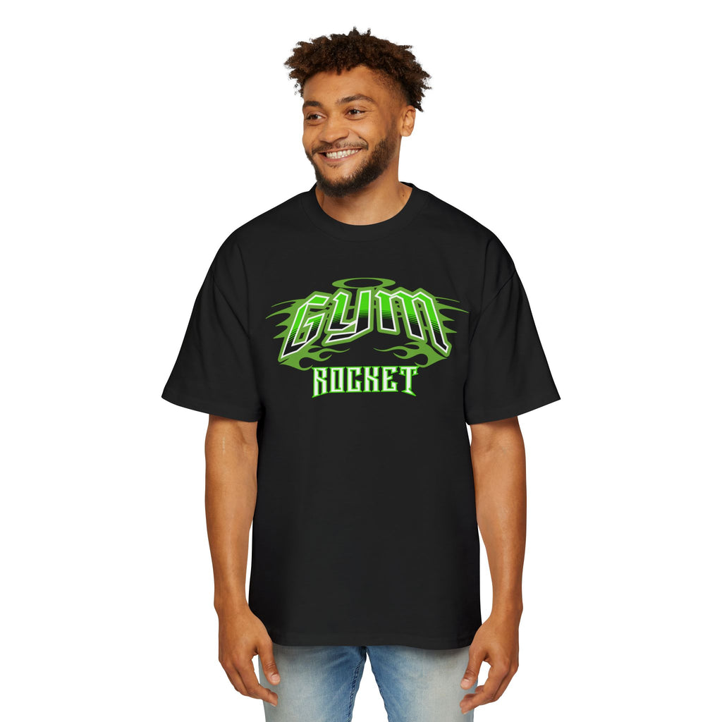 Gym Rocket Neon Green Retro Logo Oversized
